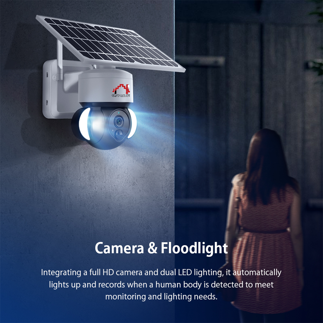 Beach House Smart Solar WIFI PTZ Security Camera