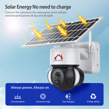 Load image into Gallery viewer, Beach House Smart Solar WIFI PTZ Security Camera