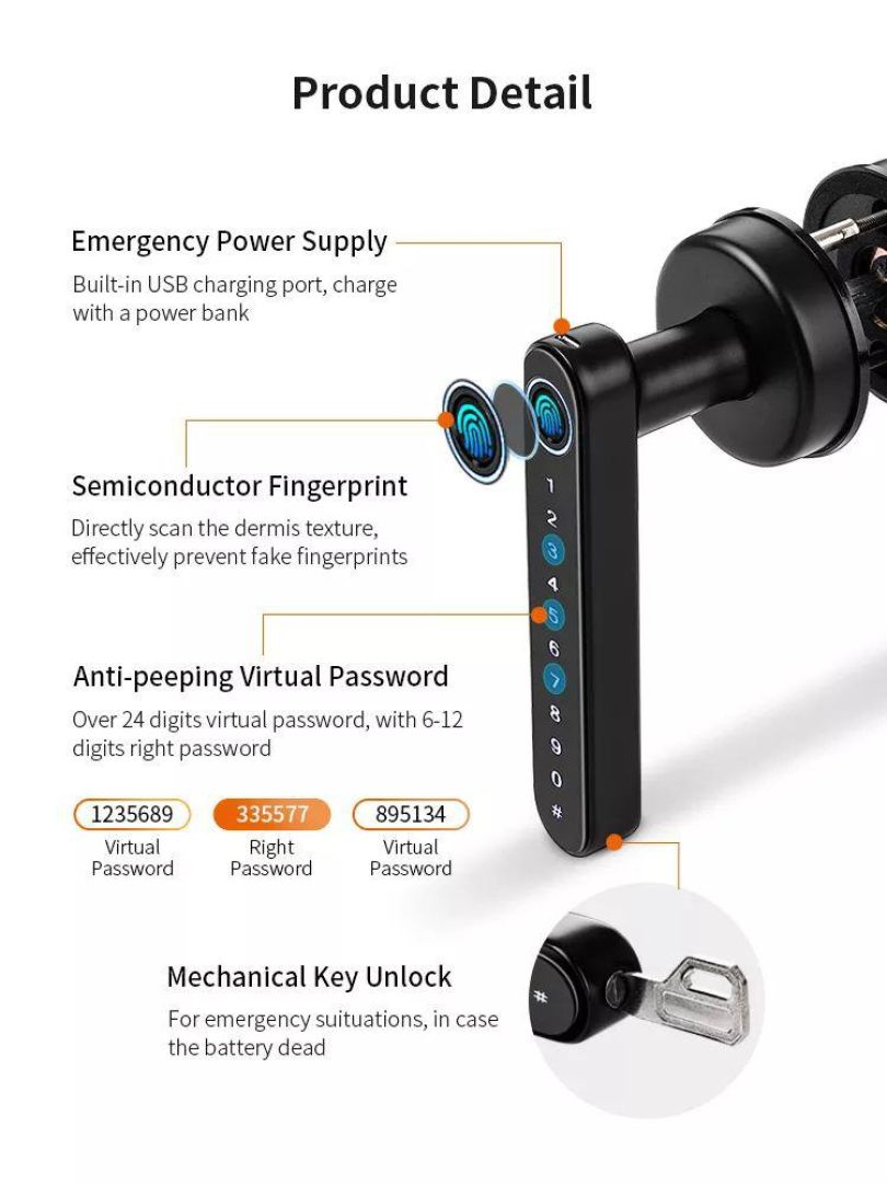 Beach House Smart Door Electronic Lock