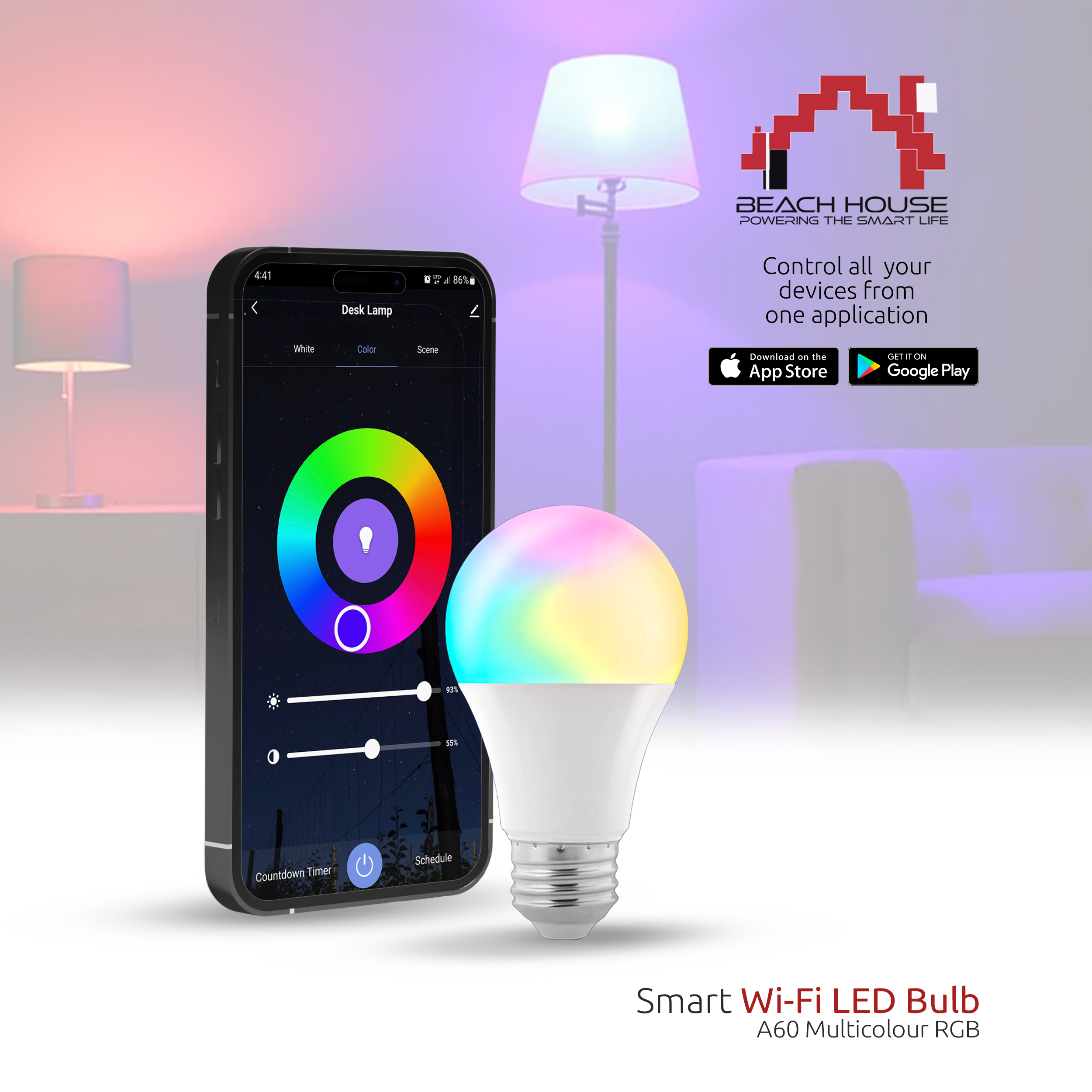 Smart Wi-Fi LED 110V - A19 RGB