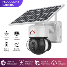 Load image into Gallery viewer, Beach House Smart Solar WIFI PTZ Security Camera
